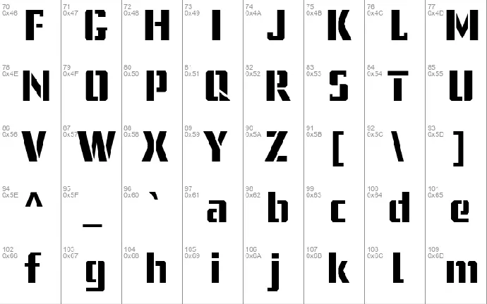 USSR STENCIL font