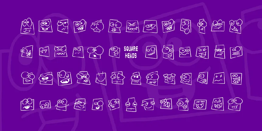 Squareheads font