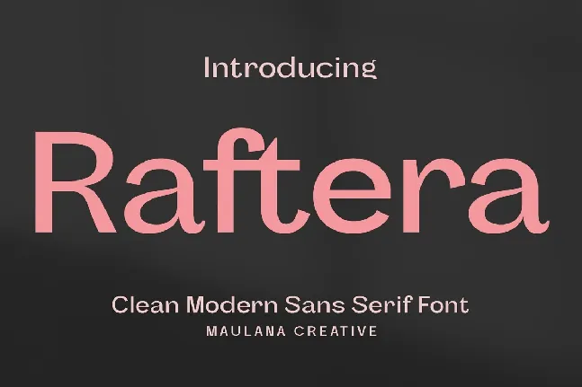 Raftera font