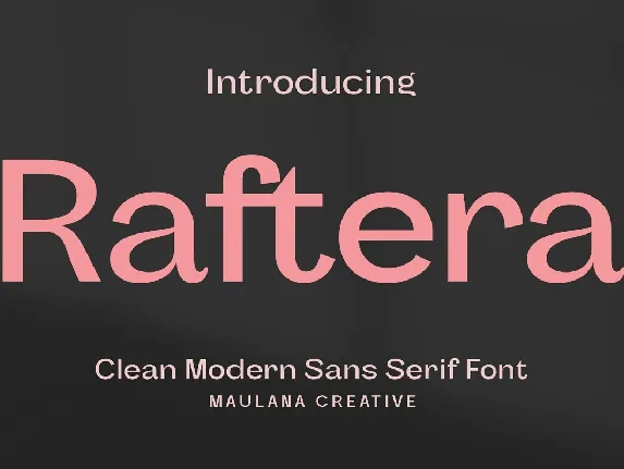 Raftera font