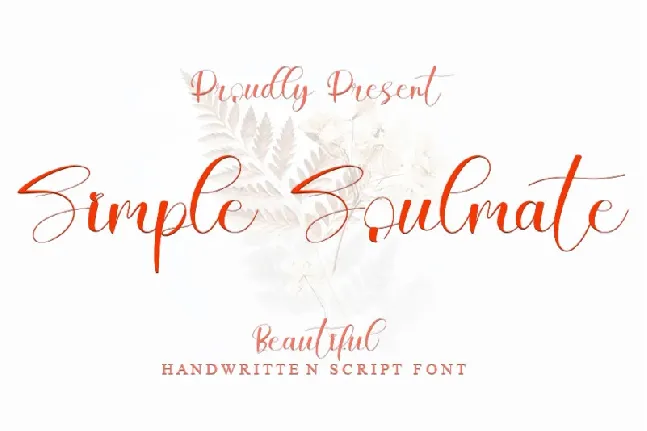 Simple Soulmate font