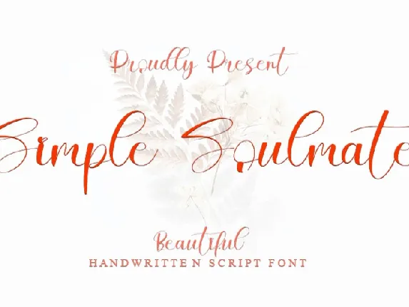 Simple Soulmate font