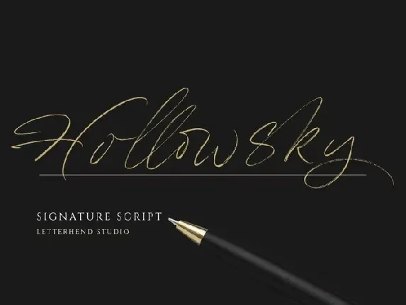 Hollowsky font