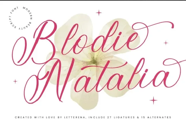 Blodie Natalia font