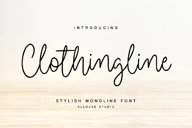 Clothingline font