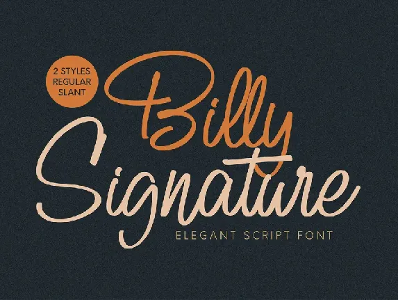 Billy Signature font