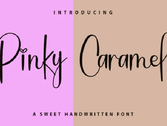 Pinky Caramel font