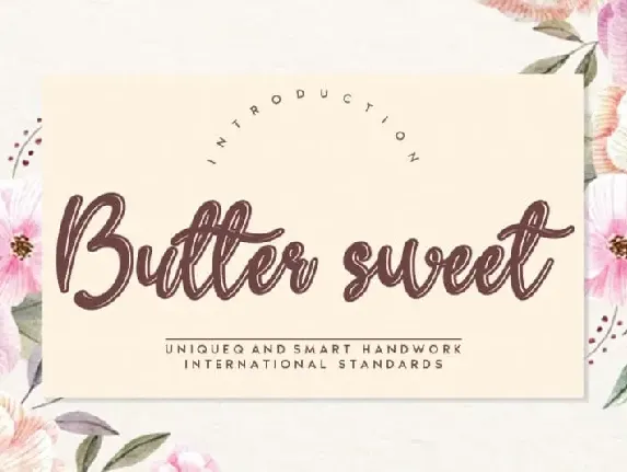 Butter sweet Script font