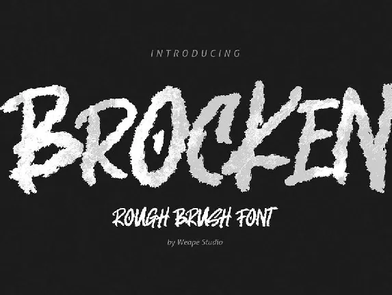 Brocken Caps Rough font