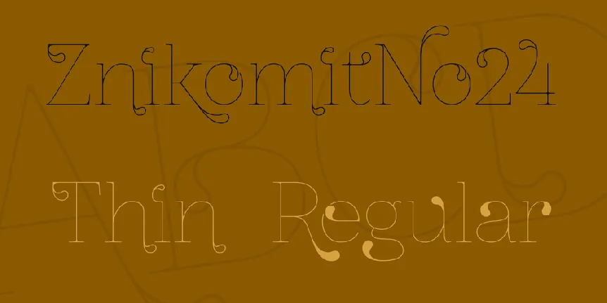 ZnikomitNo24 font