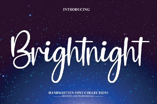 Brightnight Script font