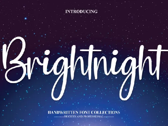 Brightnight Script font