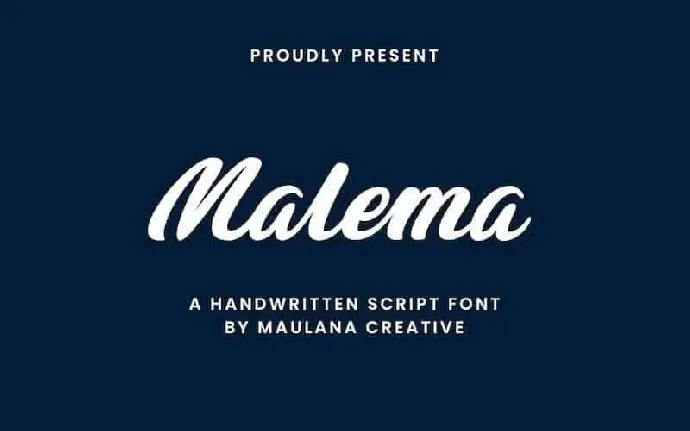 Malema Handwritten font