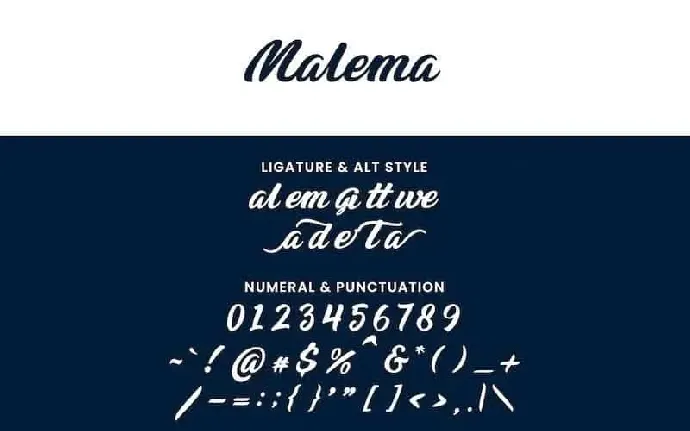 Malema Handwritten font