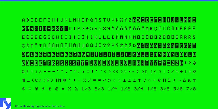 Color Basic font