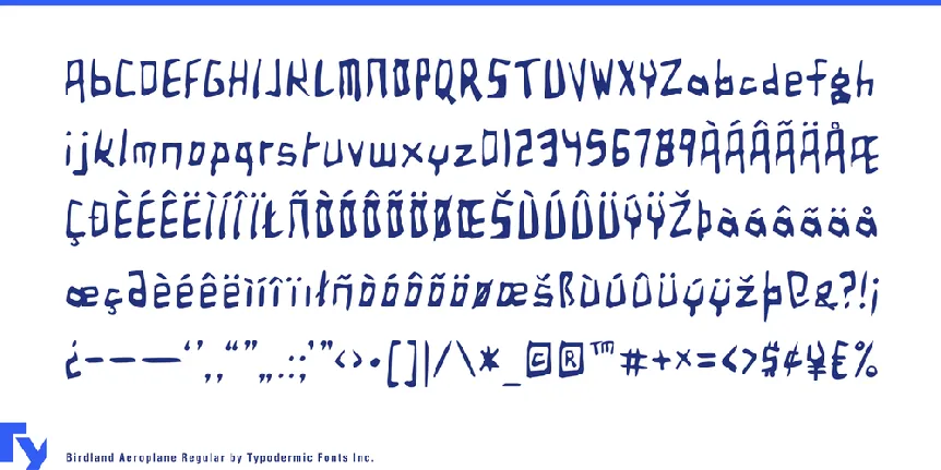 Birdland Aeroplane font