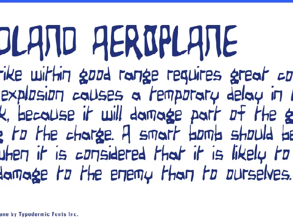 Birdland Aeroplane font