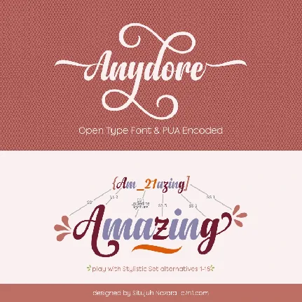 Anydore Script Free font