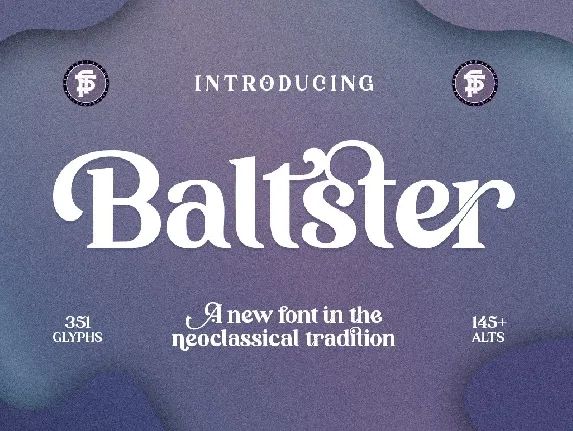 Baltster font