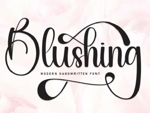 Blushing Calligraphy font