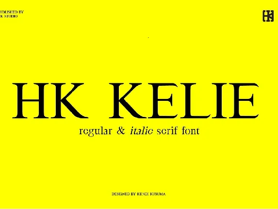 HK Kelie font