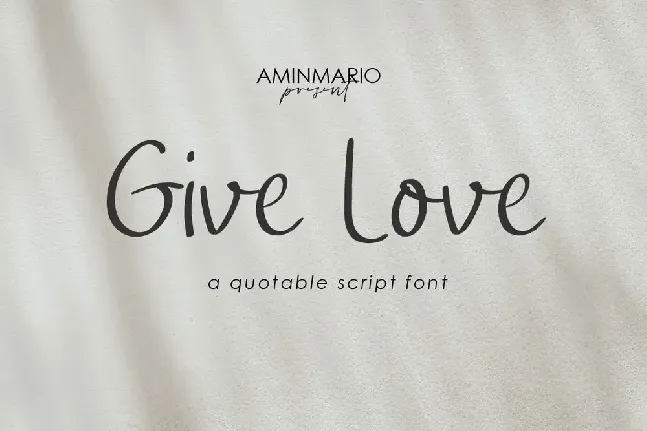 Give Love font