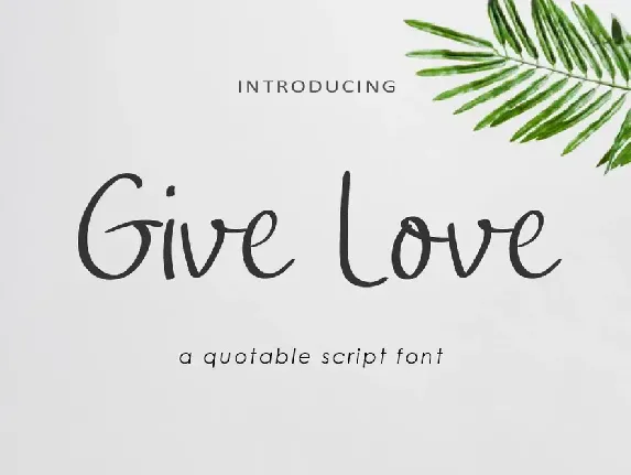 Give Love font