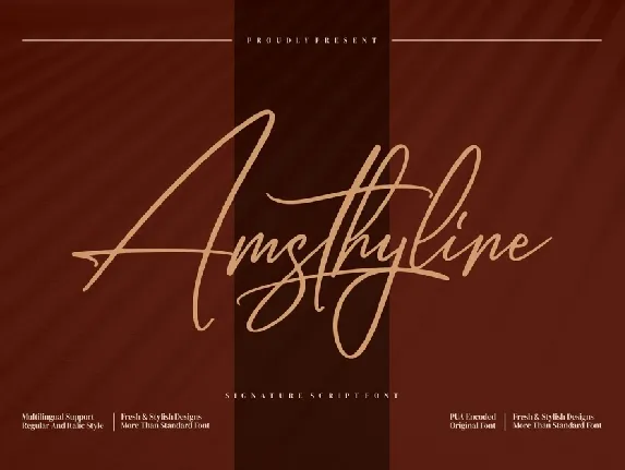 Amsthyline font