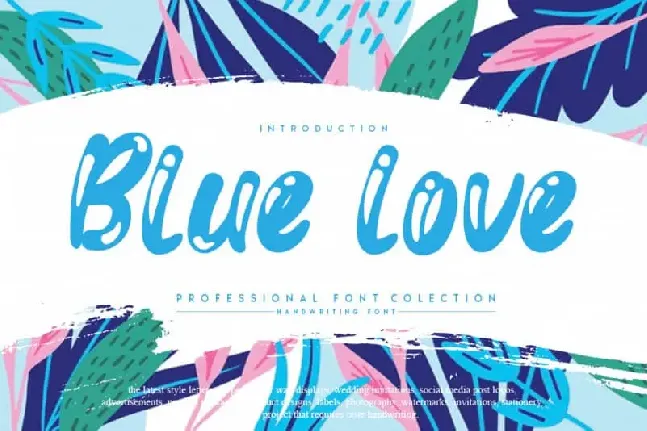 Blue love Display font