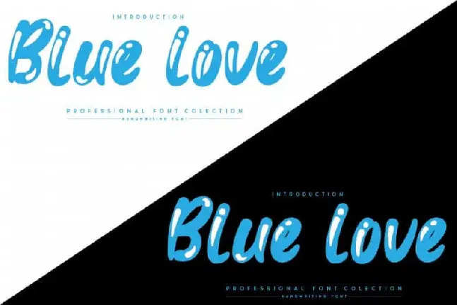 Blue love Display font