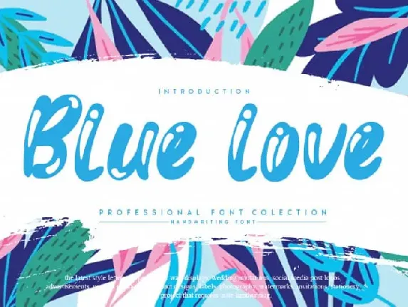 Blue love Display font