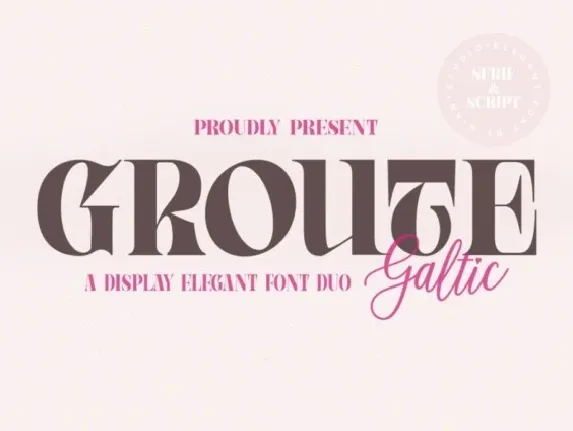 Groute font