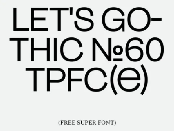 Gothic â„–60 font