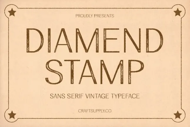 Diamend Stamp font