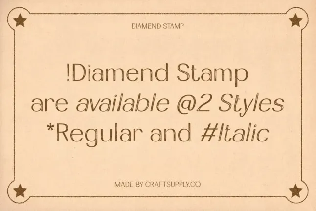 Diamend Stamp font