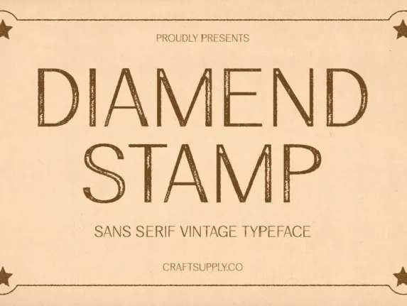 Diamend Stamp font