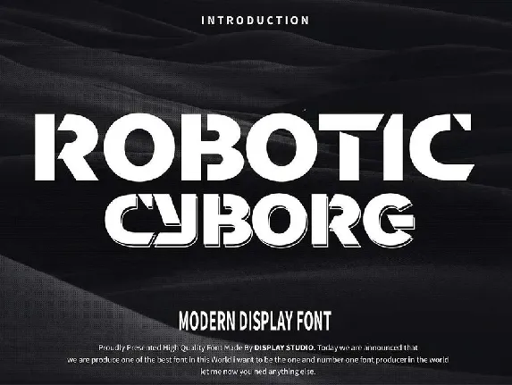 Robotic Cyborg Display font