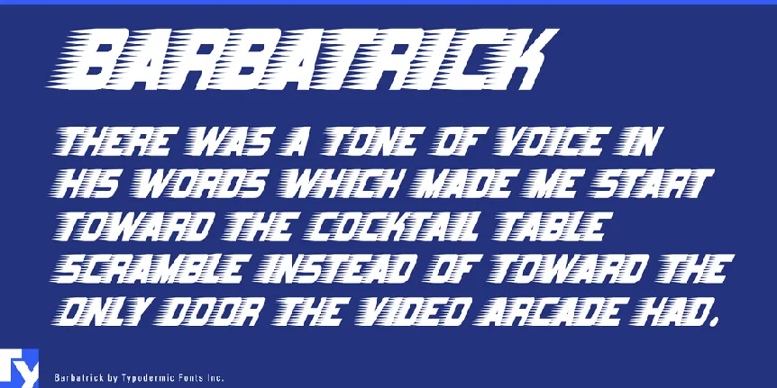 Barbatrick font