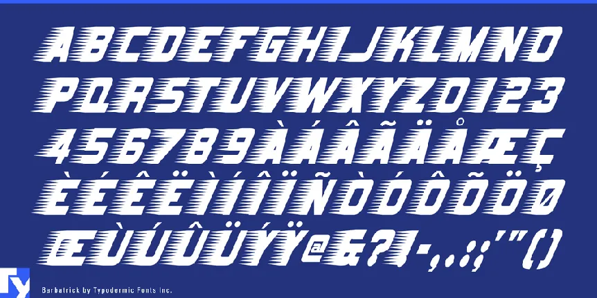 Barbatrick font