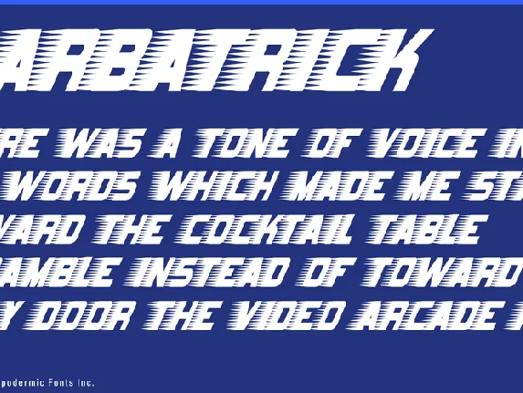 Barbatrick font