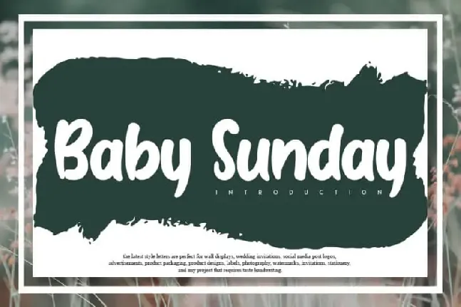 Baby Sunday Display font