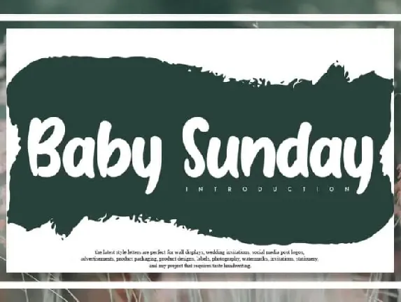 Baby Sunday Display font