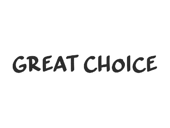 Great Choice Demo font