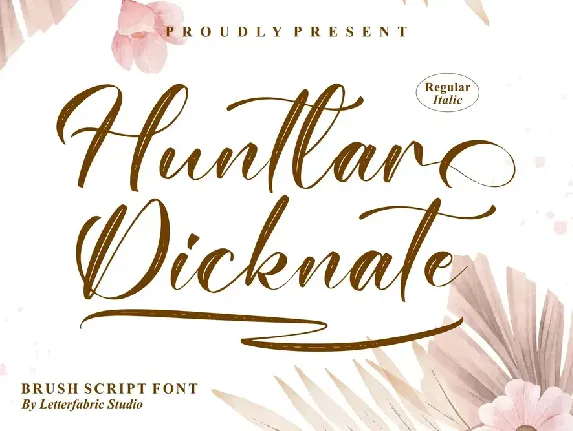 Huntlar Dicknate font