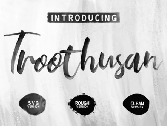 Troothusan Brush font