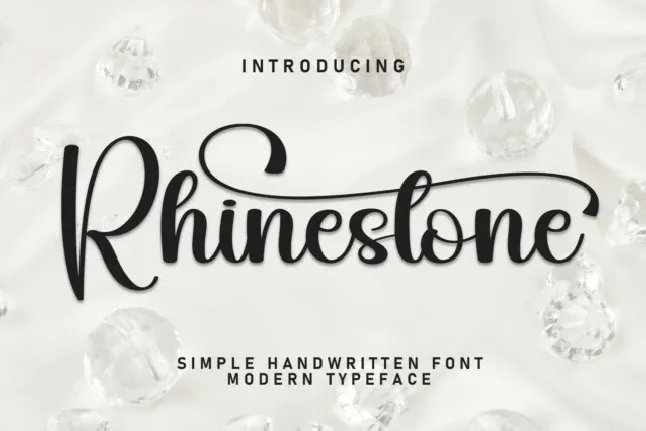 Rhinestone Calligraphy font