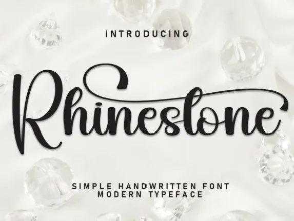 Rhinestone Calligraphy font