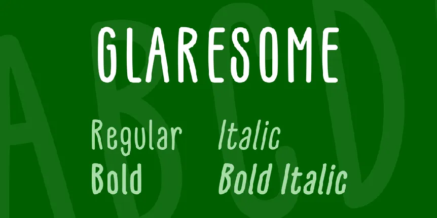 GLARESOME font