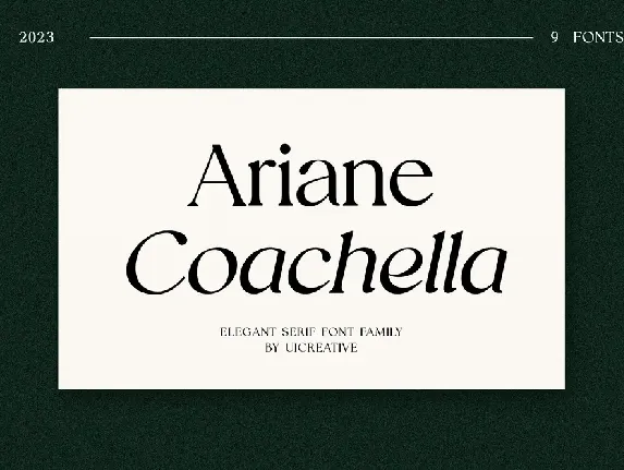 Ariane Coachella font