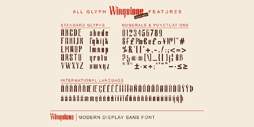 Wingstone DEMO font